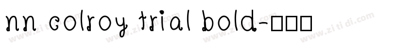 nn colroy trial bold字体转换